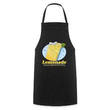 Limonade Brause Zitronen Limonade Geschenk - Kochschürze - Schwarz - Vorne - AI Model Male 185 dark (185cm)