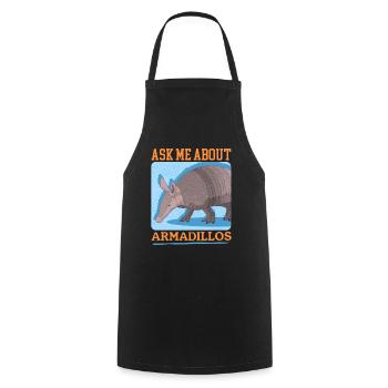 Tatou drôle neuf-cravate tatou cadeau - Tablier de cuisine - noir - Devant - AI Model Male 185 dark (185cm)