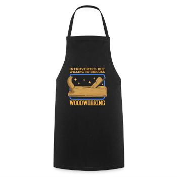Holzarbeiten Schreiner Bastler Tischler Geschenk - Kochschürze - Schwarz - Vorne - AI Model Male 185 dark (185cm)