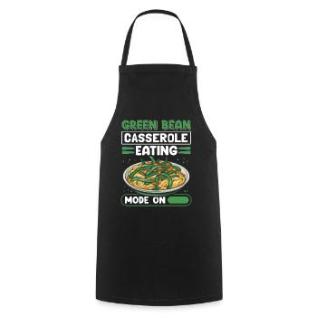 Cadeau de casserole de haricots verts - Tablier de cuisine - noir - Devant - AI Model Male 185 dark (185cm)