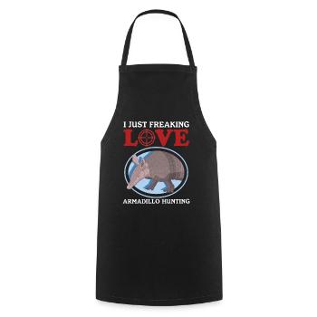 Hunter Hunt Huntress Hunting Hunting License Gift - Cooking Apron - black - Front - AI Model Male 185 dark (185cm)