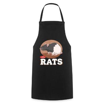 Rats, Rat Owner, Rat Lover Gift - Cooking Apron - black - Front - AI Model Male 185 dark (185cm)