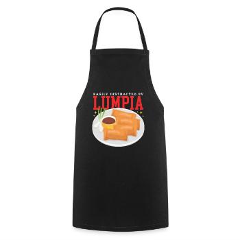 Lumpia Spring Rolls Loempia Gift - Cooking Apron - black - Front - AI Model Male 185 dark (185cm)