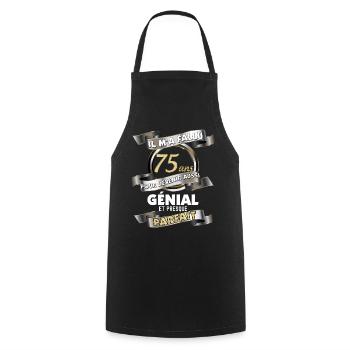 Birthday 45 Years Retired Awesome - Cooking Apron - black - Front - AI Model Male 185 dark (185cm)