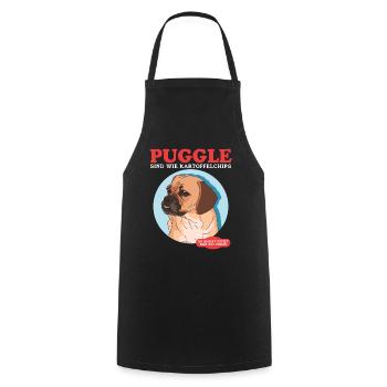 Puggle Are Like Dog Owner Gift - Cooking Apron - black - Front - AI Model Male 185 dark (185cm)