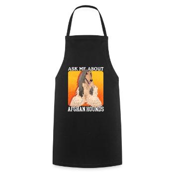 Lévrier afghan chien propriétaire de chien cadeau - Tablier de cuisine - noir - Devant - AI Model Male 185 dark (185cm)