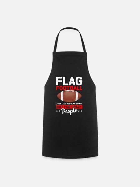 Flag Football Spiel Flag Footballer Geschenk - Kochschürze - Schwarz