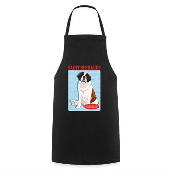Bernhardiner Hunde St. Bernhardshund Geschenk - Kochschürze - Schwarz - Vorne - AI Model Male 185 dark (185cm)