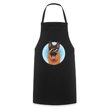 Cadeau Berger Allemand Chien Berger Allemand Cadeau Chien Berger Allemand - Tablier de cuisine - noir - Devant - AI Model Male 185 dark (185cm)
