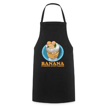 Banana Pudding Banana Pudding Gift - Cooking Apron - black - Front - AI Model Male 185 dark (185cm)