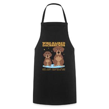 Wire-haired Dachshund Dachshund Dachshund Gift - Cooking Apron - black - Front - AI Model Male 185 dark (185cm)