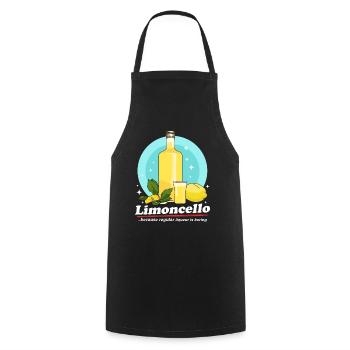 Limoncello Citrons Limoncellos Liqueur Cadeau - Tablier de cuisine - noir - Devant - AI Model Male 185 dark (185cm)