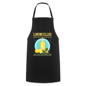 Limoncello Limoncellos | Cadeau de liqueur de citron - Tablier de cuisine - noir - Devant - AI Model Male 185 dark (185cm)