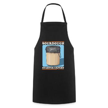 Sourdough Starter Expert Gift - Cooking Apron - black - Front - AI Model Male 185 dark (185cm)