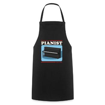 Piano Pianiste Piano Cadeau Piano - Tablier de cuisine - noir - Devant - AI Model Male 185 dark (185cm)