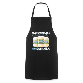 Mayonnaise Mayo Lover Gift - Cooking Apron - black - Front - AI Model Male 185 dark (185cm)
