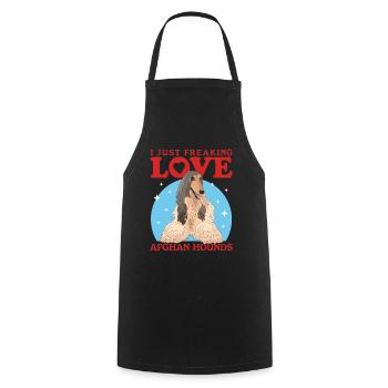 Lévrier afghan chien propriétaire de chien cadeau - Tablier de cuisine - noir - Devant - AI Model Male 185 dark (185cm)