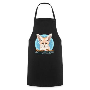 Fennec Renards Cadeaux Renards du Désert - Tablier de cuisine - noir - Devant - AI Model Male 185 dark (185cm)