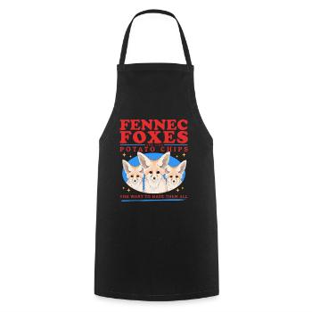 Fennec Renards du désert Renards Cadeaux - Tablier de cuisine - noir - Devant - AI Model Male 185 dark (185cm)