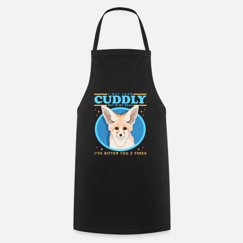 Fennec Renards mignons Renards du désert Cadeaux - Tablier de cuisine - noir