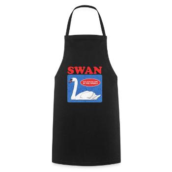 Schwan Schwanenliebhaber Schwäne Geschenk - Kochschürze - Schwarz - Vorne - AI Model Male 185 dark (185cm)