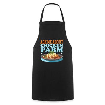 Chicken Parmesan Geschenk - Kochschürze - Schwarz - Vorne - AI Model Male 185 dark (185cm)