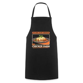 Chicken Parm | Chicken Parmesan Geschenk - Kochschürze - Schwarz - Vorne - AI Model Male 185 dark (185cm)