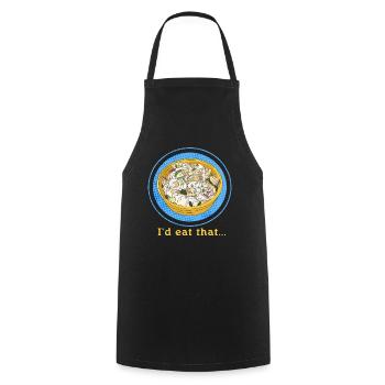 Salade de pommes de terre Cadeau de salade de pommes de terre - Tablier de cuisine - noir - Devant - AI Model Male 185 dark (185cm)