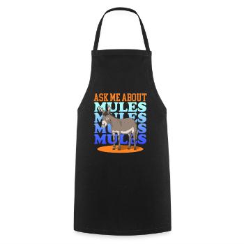 Mule Mule Mule Mules Mules Gift - Cooking Apron - black - Front - AI Model Male 185 dark (185cm)