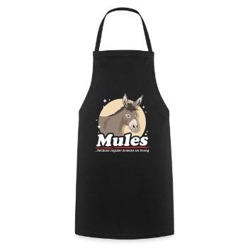 Mule Muli Mule Mule Gift - Cooking Apron - black - Front - AI Model Male 185 dark (185cm)