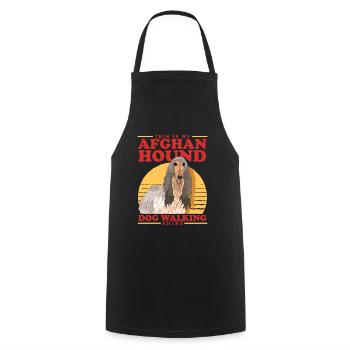 Lévrier afghan chien propriétaire cadeau - Tablier de cuisine - noir - Devant - AI Model Male 185 dark (185cm)