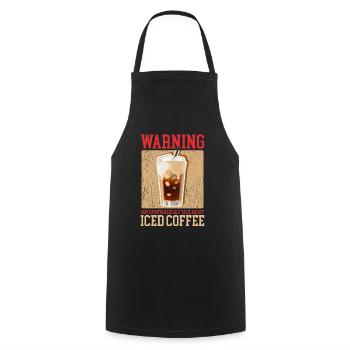 Iced Coffee Iced Coffee Coffee Lover Gift - Cooking Apron - black - Front - AI Model Male 185 dark (185cm)