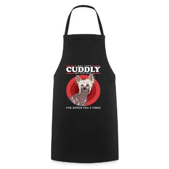 Chinese Crested Dog Chinese Crested Gift - Cooking Apron - black - Front - AI Model Male 185 dark (185cm)