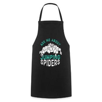 Springspinne Springspinnen Geschenk - Kochschürze - Schwarz - Vorne - AI Model Male 185 dark (185cm)