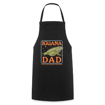 Leguan Dad Reptilien Eidechse Leguane Geschenk - Kochschürze - Schwarz - Vorne - AI Model Male 185 dark (185cm)