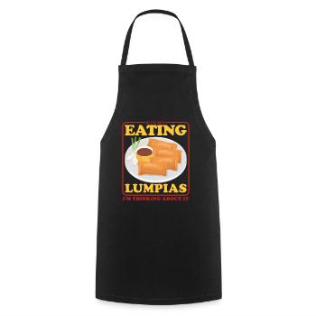 Lumpia Spring Rolls Loempia Gift - Cooking Apron - black - Front - AI Model Male 185 dark (185cm)