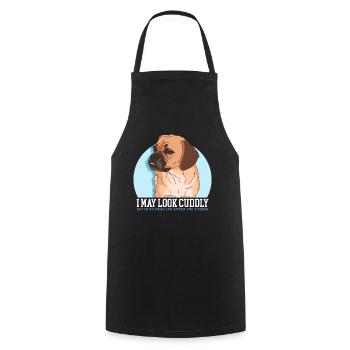 Puggle Hundebesitzer Hundehalter Geschenk - Kochschürze - Schwarz - Vorne - AI Model Male 185 dark (185cm)