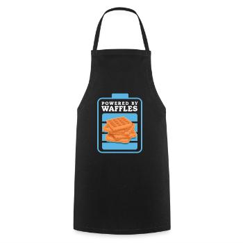 Waffles Waffle Lover Waffle Gift - Cooking Apron - black - Front - AI Model Male 185 dark (185cm)