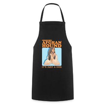 Afghan Greyhound Dog Dog Owner Gift - Cooking Apron - black - Front - AI Model Male 185 dark (185cm)