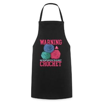 Crochet Crochet Crochet Crochet Fil Cadeau - Tablier de cuisine - noir - Devant - AI Model Male 185 dark (185cm)