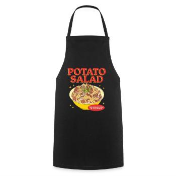 Kartoffelsalat Erdäpfelsalat Geschenke - Kochschürze - Schwarz - Vorne - AI Model Male 185 dark (185cm)