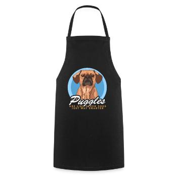 Puggle Dog Owner Dog Owner Gift - Cooking Apron - black - Front - AI Model Male 185 dark (185cm)