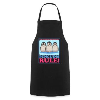 Penguin Baby Funny Penguins Gift - Cooking Apron - black - Front - AI Model Male 185 dark (185cm)