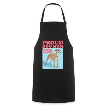 Whippet Mom Petit lévrier anglais Cadeau - Tablier de cuisine - noir - Devant - AI Model Male 185 dark (185cm)