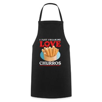 Churros Churro Geschenke - Kochschürze - Schwarz - Vorne - AI Model Male 185 dark (185cm)