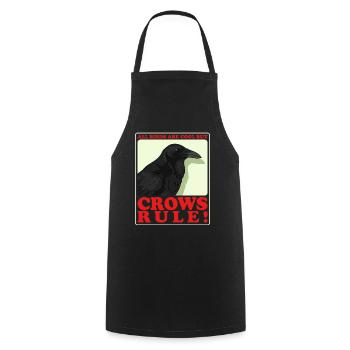Corbeaux Corbeaux Oiseaux Cadeau - Tablier de cuisine - noir - Devant - AI Model Male 185 dark (185cm)