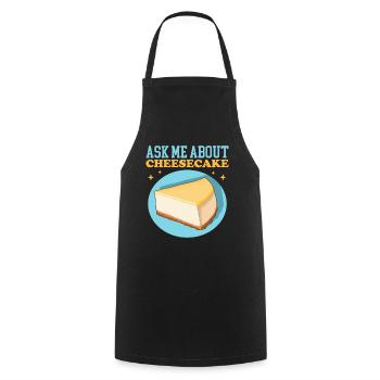 Cheesecake Curd Cake Cheesecake Gift - Cooking Apron - black - Front - AI Model Male 185 dark (185cm)