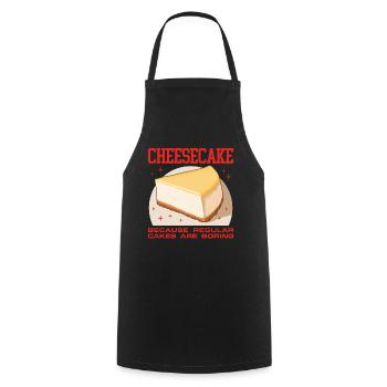 Cheesecake Curd Cake Cheesecake Gifts - Cooking Apron - black - Front - AI Model Male 185 dark (185cm)