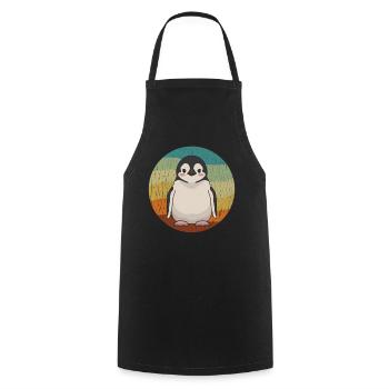 Penguin Baby Funny Penguins Gift - Cooking Apron - black - Front - AI Model Male 185 dark (185cm)
