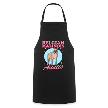 Belgian Malinois Aunt Belgian Shepherd - Cooking Apron - black - Front - AI Model Male 185 dark (185cm)